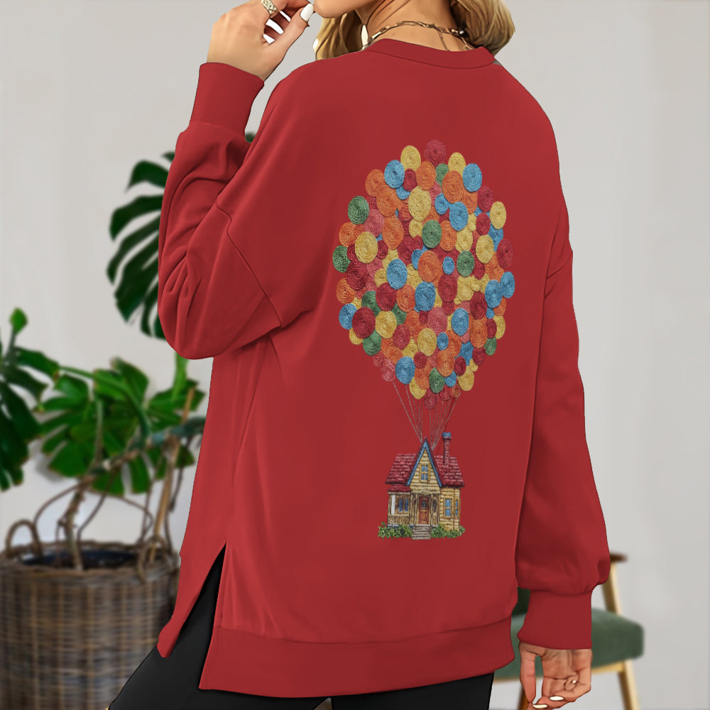 Personalized Couple Split Hem Sweatshirt Custom Names Gift Split Hem Sweatshirt GradoCreations