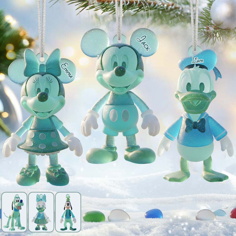Personalized 3D Mouse Ornament Custom Name Gift for Christmas Ornament GradoCreations