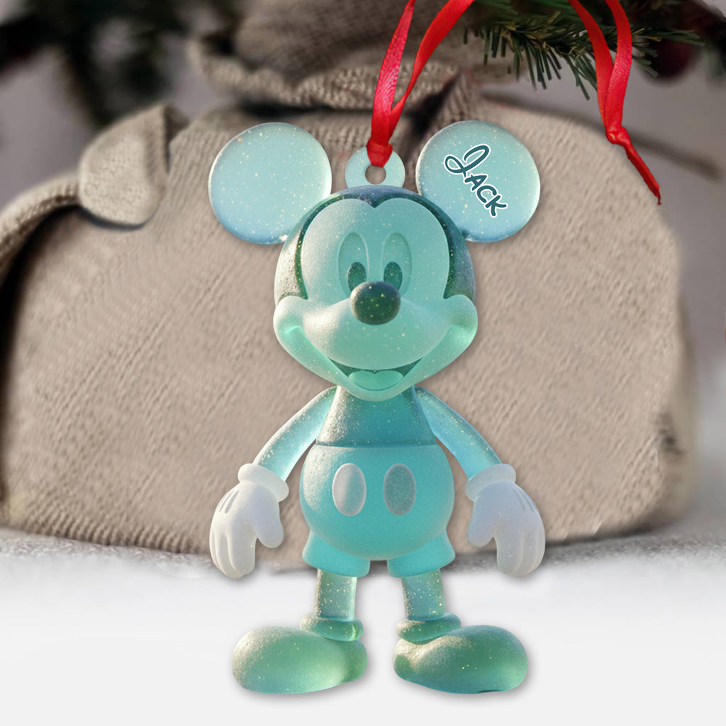 Personalized 3D Mouse Ornament Custom Name Gift for Christmas Ornament GradoCreations