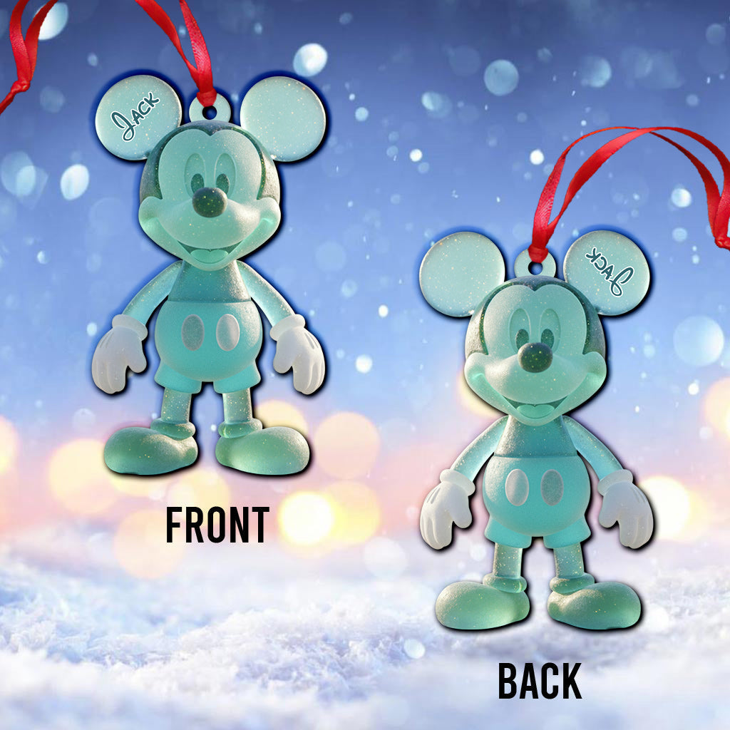 Personalized 3D Mouse Ornament Custom Name Gift for Christmas Ornament GradoCreations