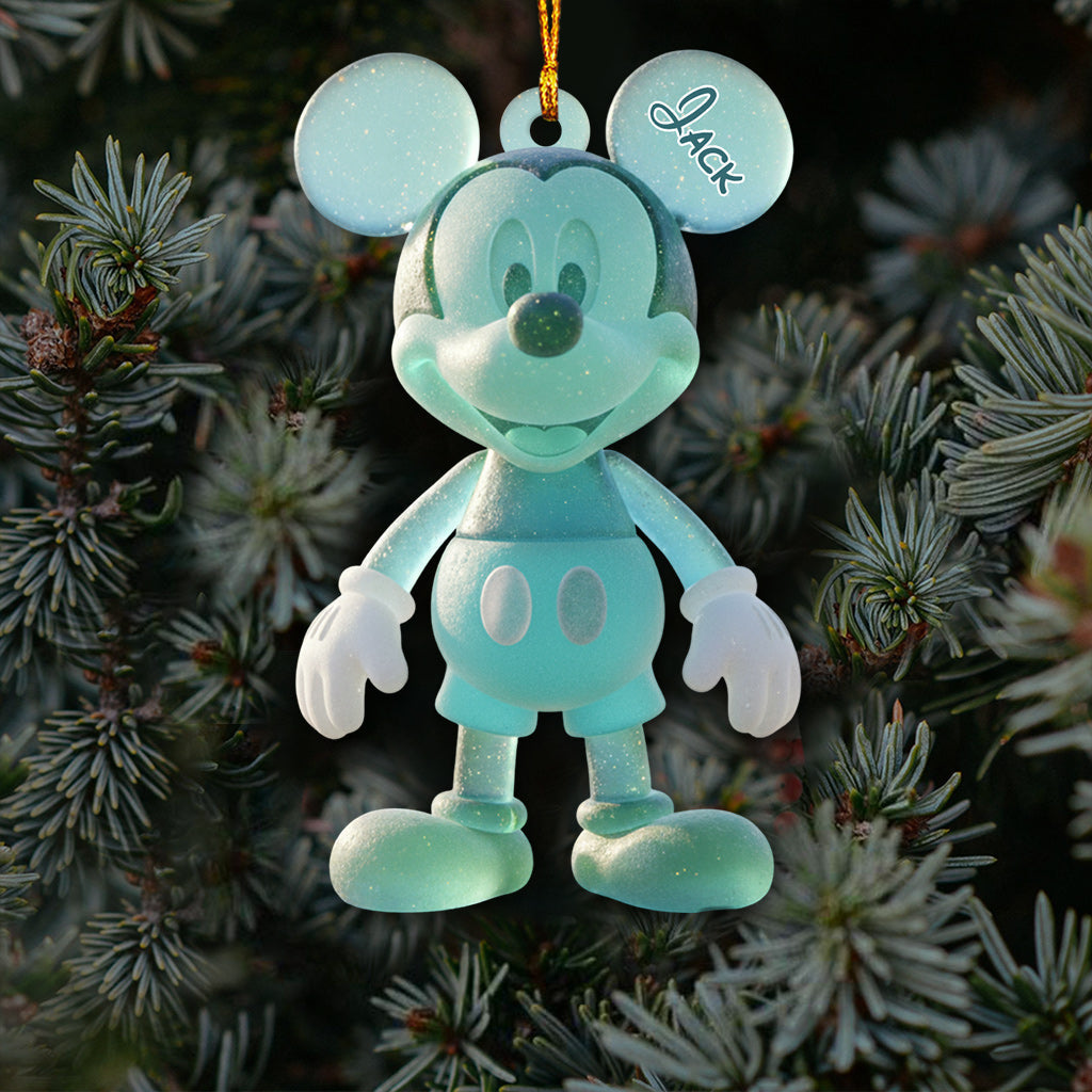 Personalized 3D Mouse Ornament Custom Name Gift for Christmas Ornament GradoCreations