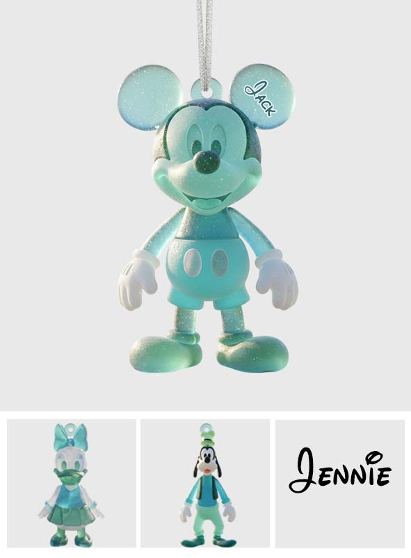 Personalized 3D Mouse Ornament Custom Name Gift for Christmas Ornament GradoCreations