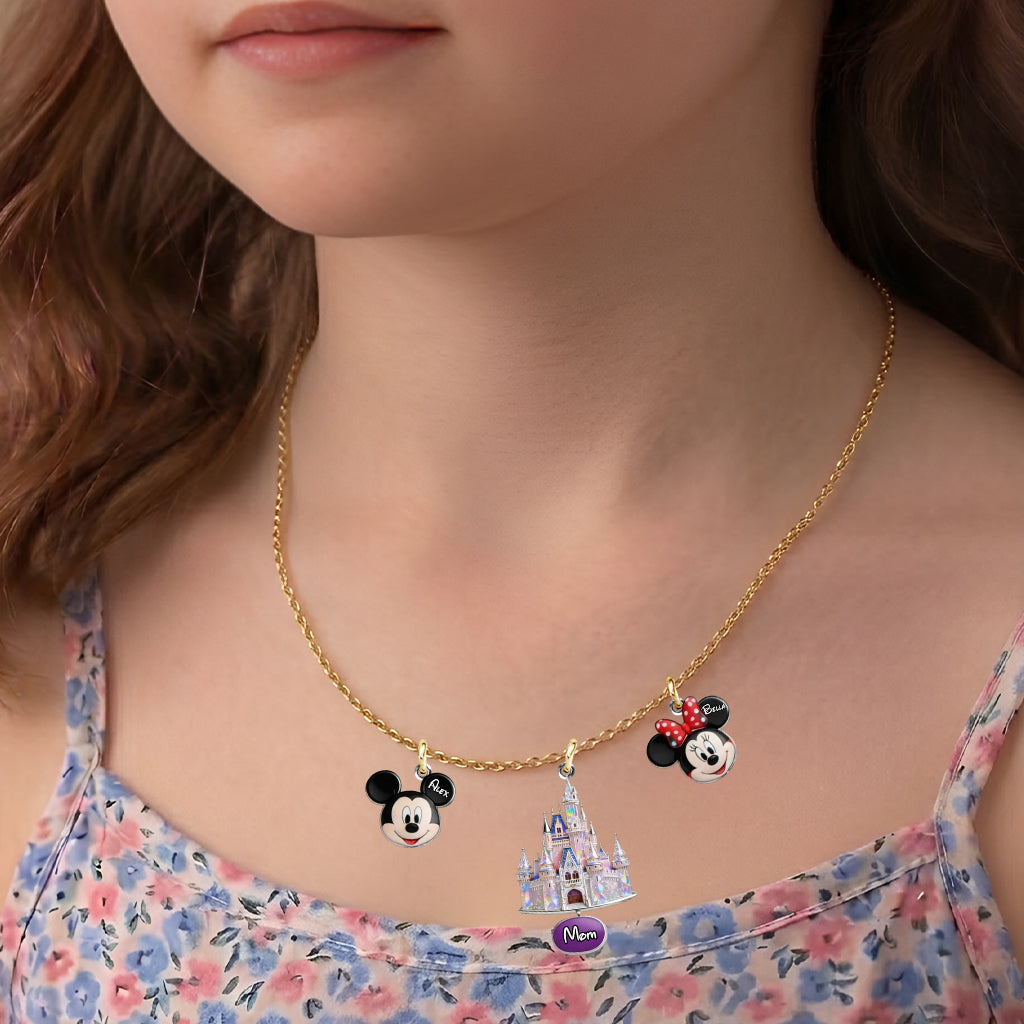 Personalized Dream Trip Metal Necklace with Custom Pendants for Mom Metal Necklaces With Pendants GradoCreations
