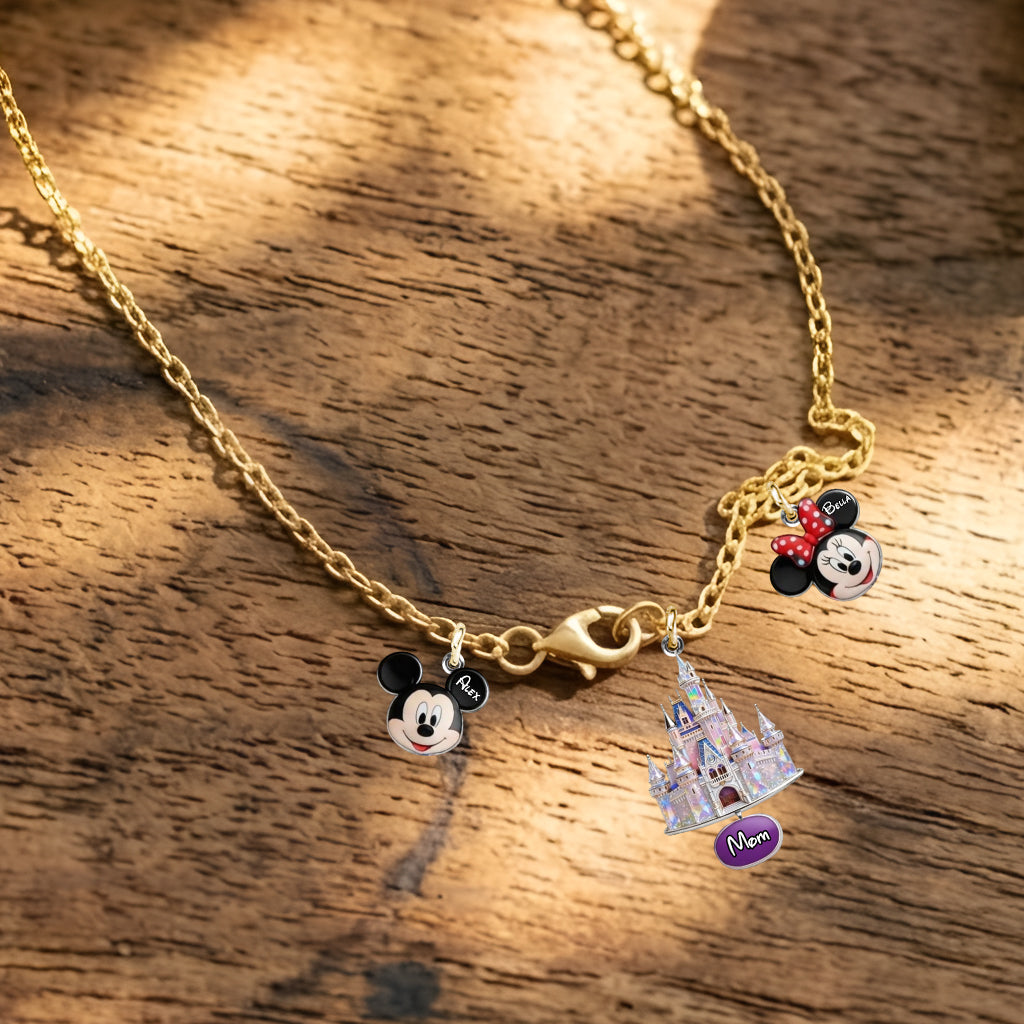 Personalized Dream Trip Metal Necklace with Custom Pendants for Mom Metal Necklaces With Pendants GradoCreations