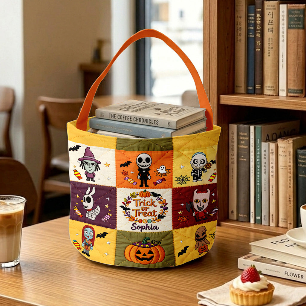 Personalized Halloween Trick or Treat Basket Custom Name Gift for Kids Basket GradoCreations