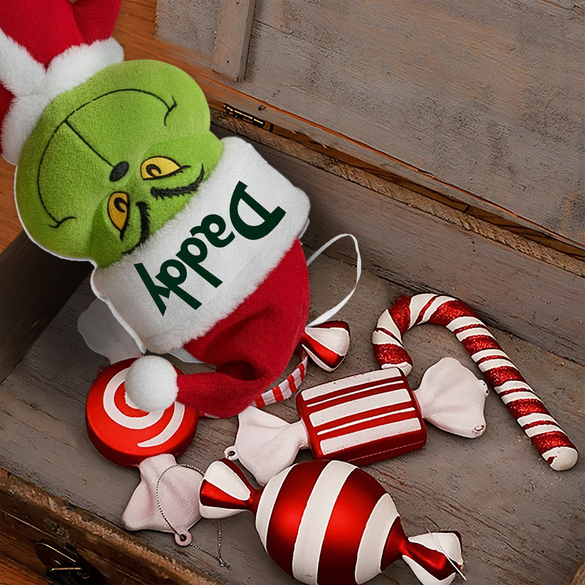 Personalized Grinch Shaped Christmas Stocking Gift for Family Shaped Christmas Stocking GradoCreations