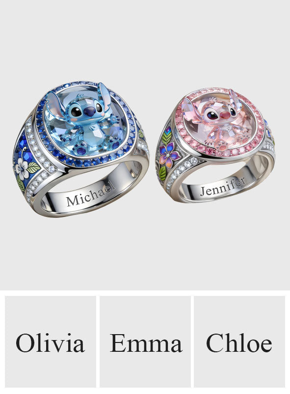Personalized Ohana Signet Ring Custom Name Gift for Family Signet Ring GradoCreations