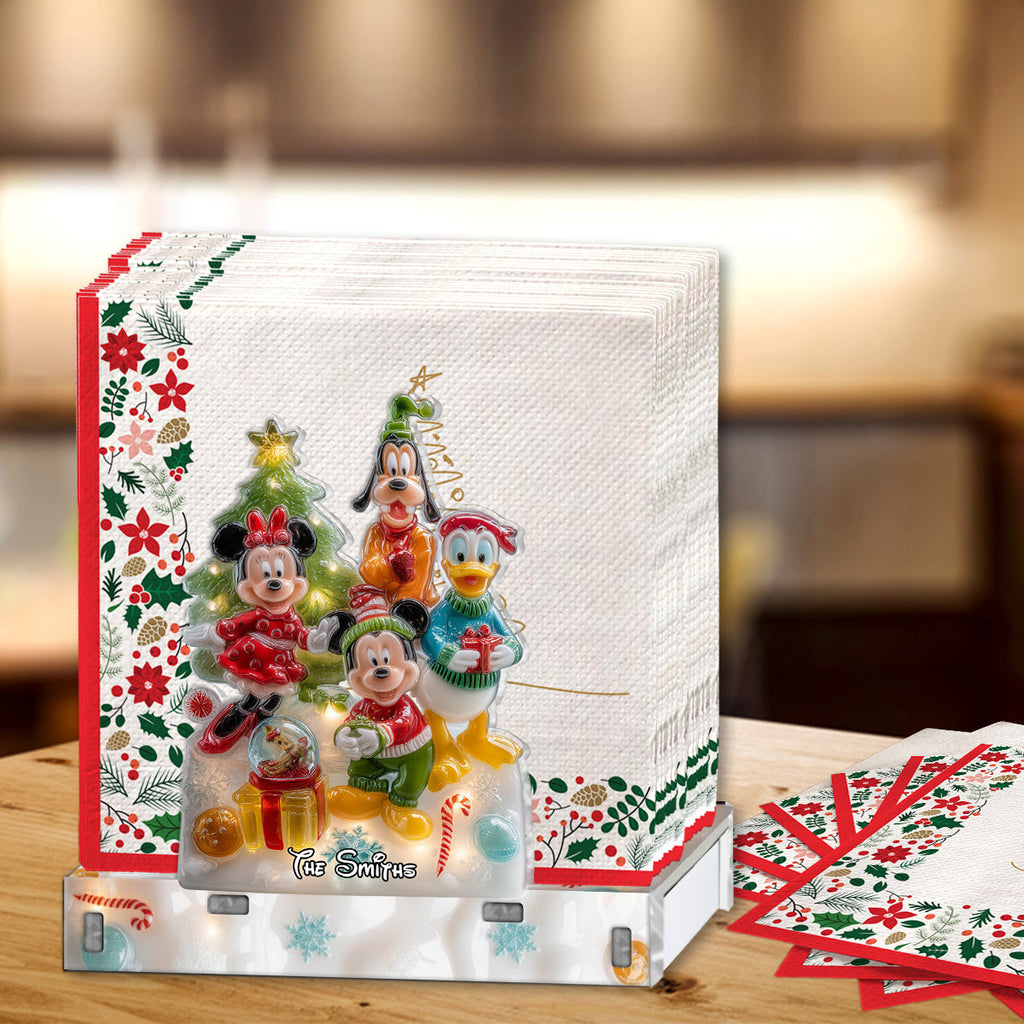 Personalized Acrylic Christmas Mouse Paper Towel Holder Gift for Kitchen Paper Towel Holder GradoCreations