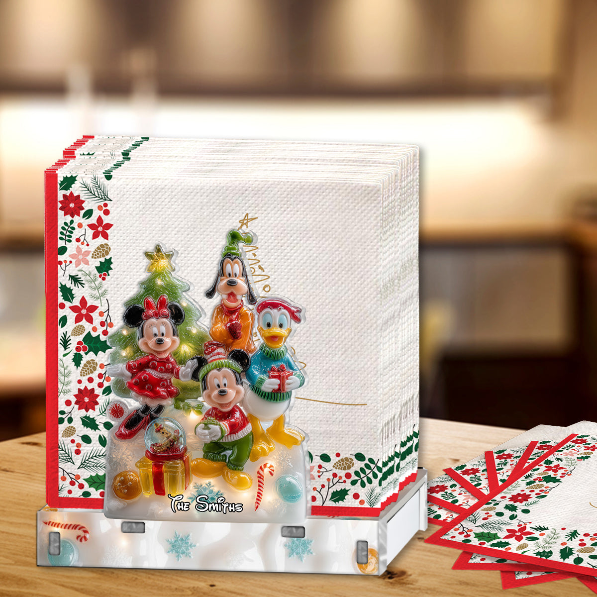 Personalized Acrylic Christmas Mouse Paper Towel Holder Gift for Kitchen Paper Towel Holder GradoCreations