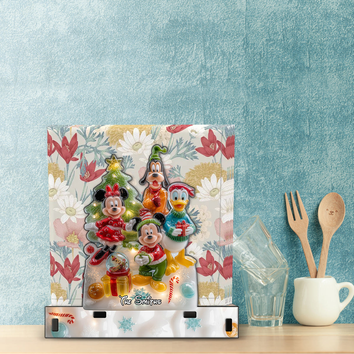 Personalized Acrylic Christmas Mouse Paper Towel Holder Gift for Kitchen Paper Towel Holder GradoCreations