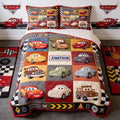 Personalized Racing Lover Quilt Set Custom Name Kids Decor Quilt Set GradoCreations