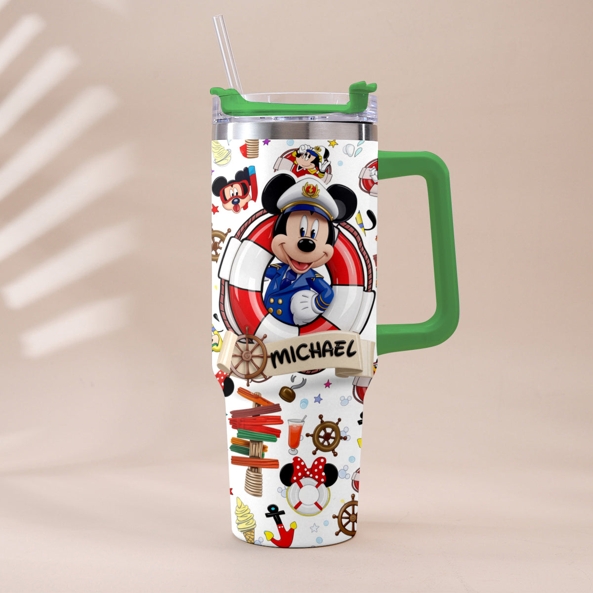 Personalized Dream Cruise Tumbler with Handle for Friends Tumbler With Handle GradoCreations
