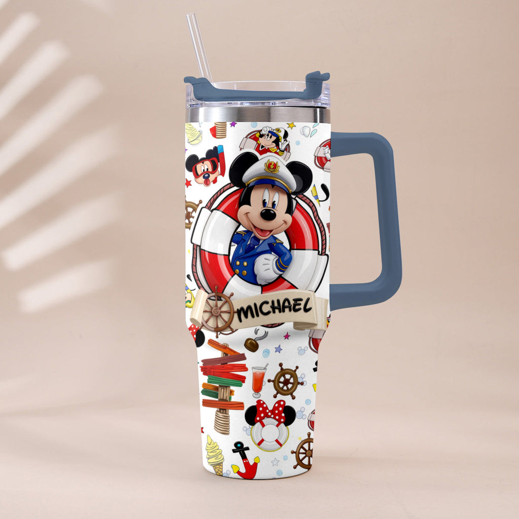 Personalized Dream Cruise Tumbler with Handle for Friends Tumbler With Handle GradoCreations