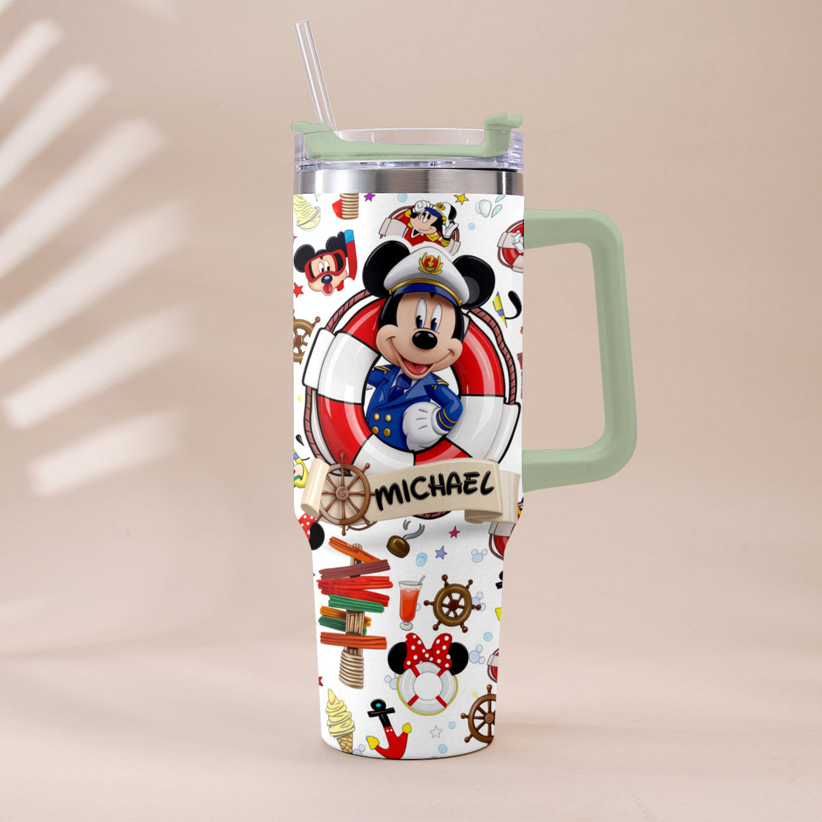 Personalized Dream Cruise Tumbler with Handle for Friends Tumbler With Handle GradoCreations