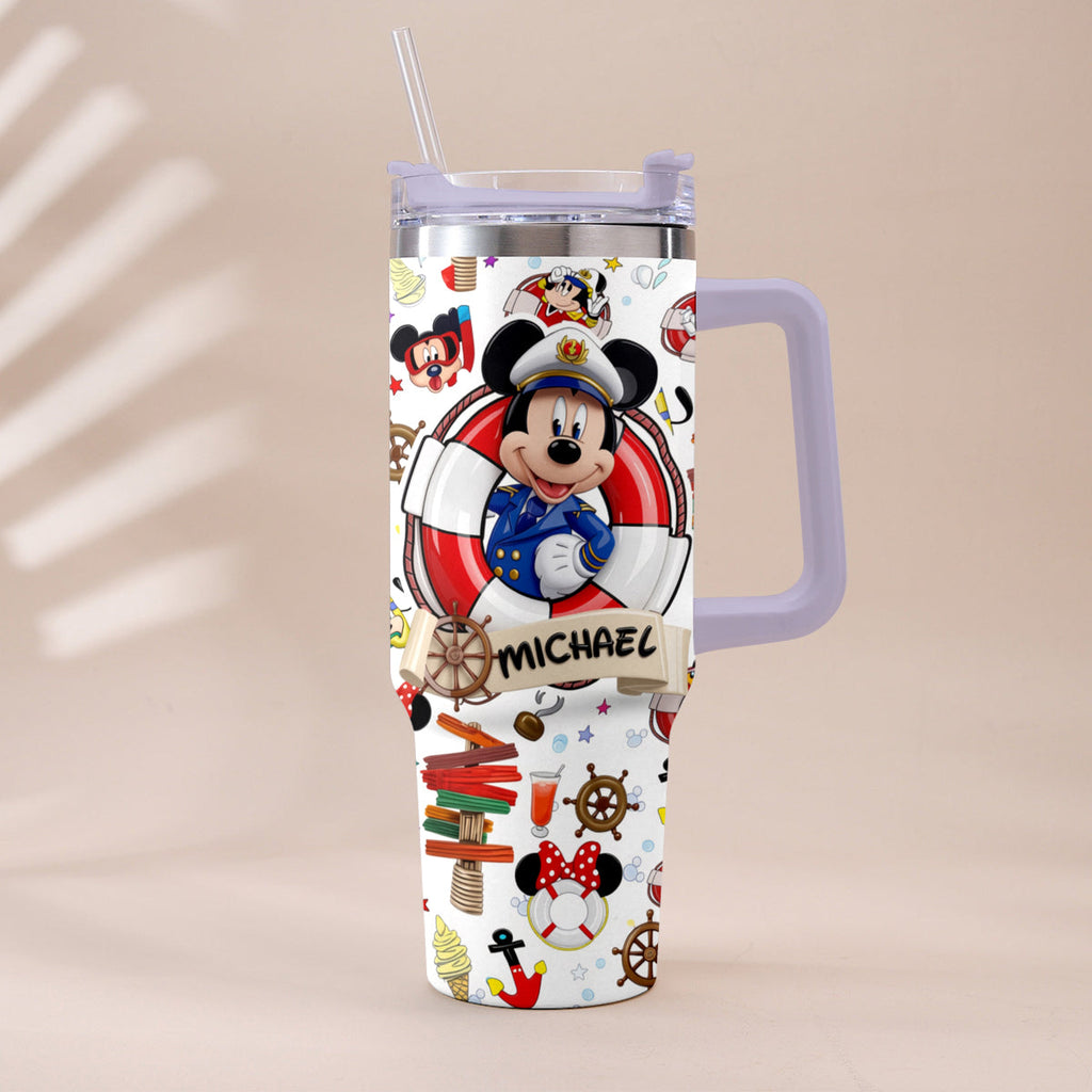 Personalized Dream Cruise Tumbler with Handle for Friends Tumbler With Handle GradoCreations