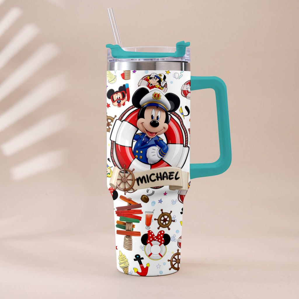 Personalized Dream Cruise Tumbler with Handle for Friends Tumbler With Handle GradoCreations