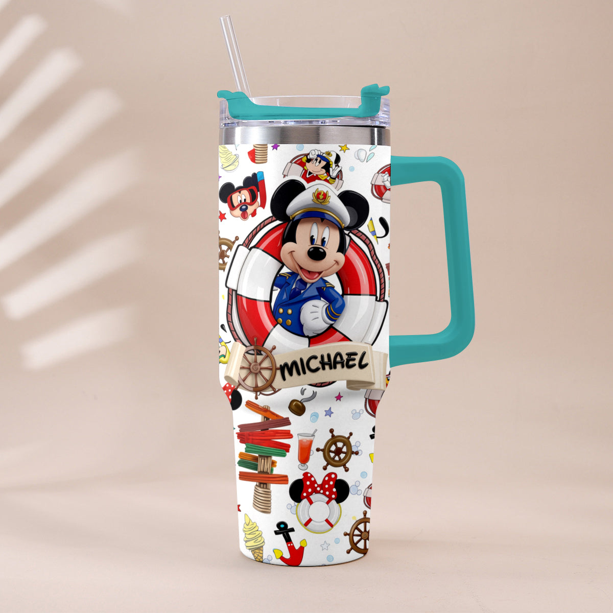Personalized Dream Cruise Tumbler with Handle for Friends Tumbler With Handle GradoCreations
