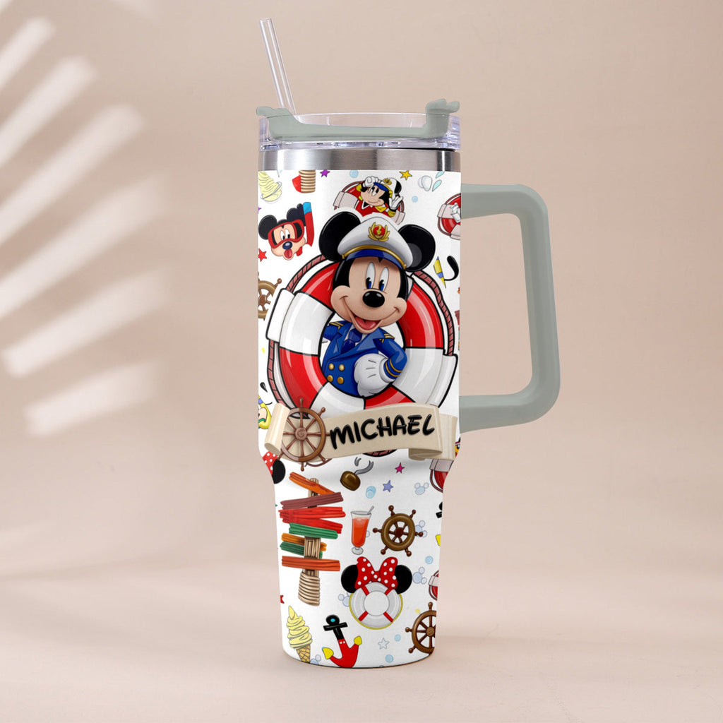 Personalized Dream Cruise Tumbler with Handle for Friends Tumbler With Handle GradoCreations