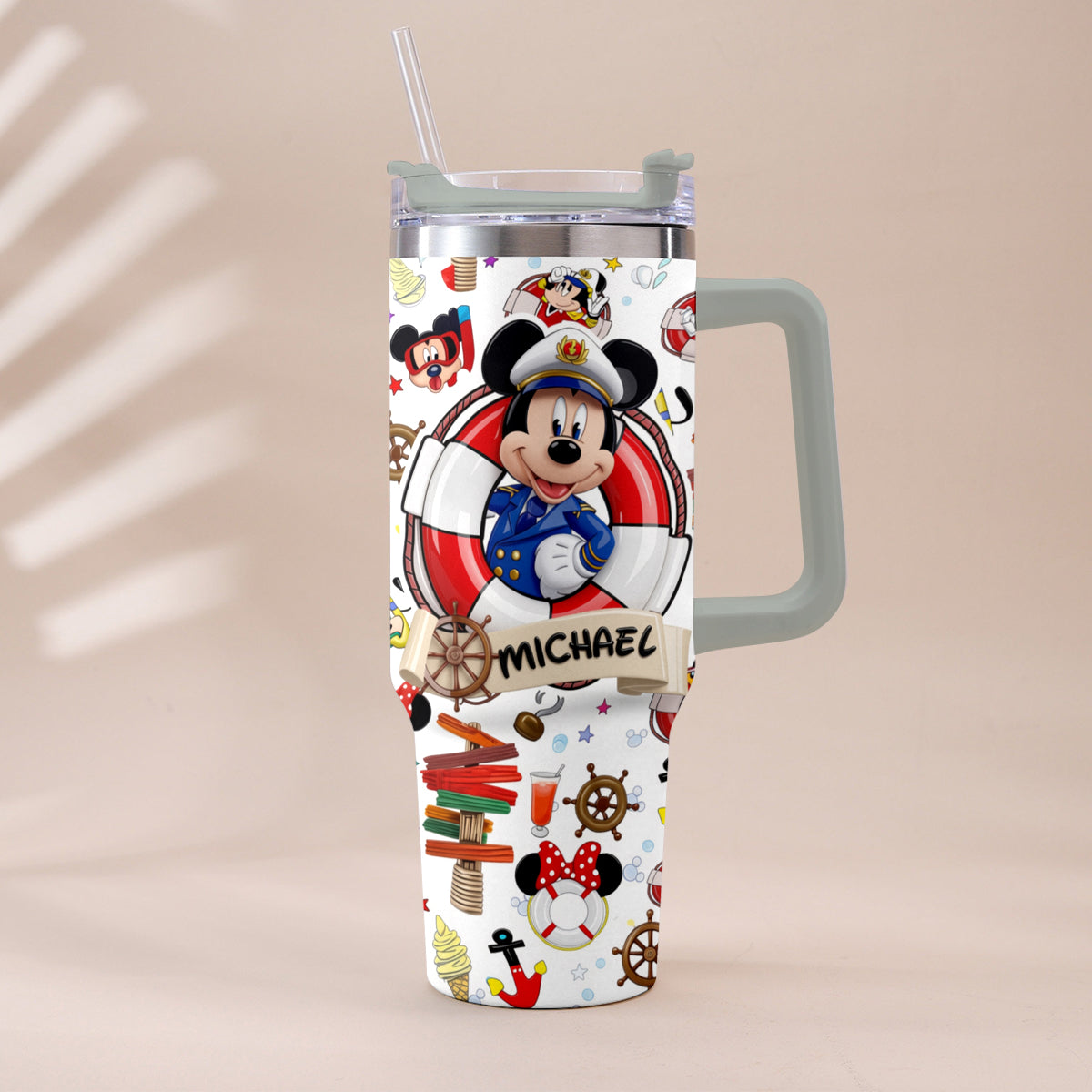 Personalized Dream Cruise Tumbler with Handle for Friends Tumbler With Handle GradoCreations