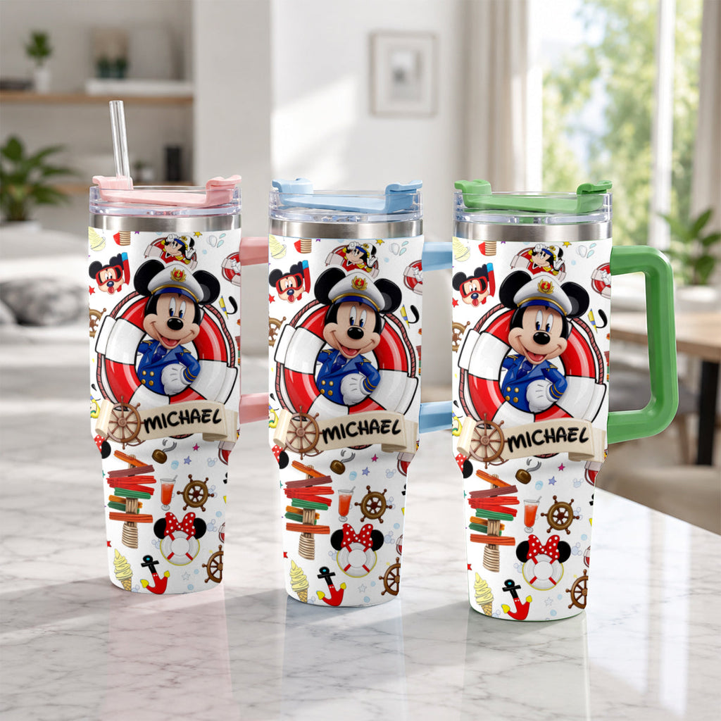 Personalized Dream Cruise Tumbler with Handle for Friends Tumbler With Handle GradoCreations