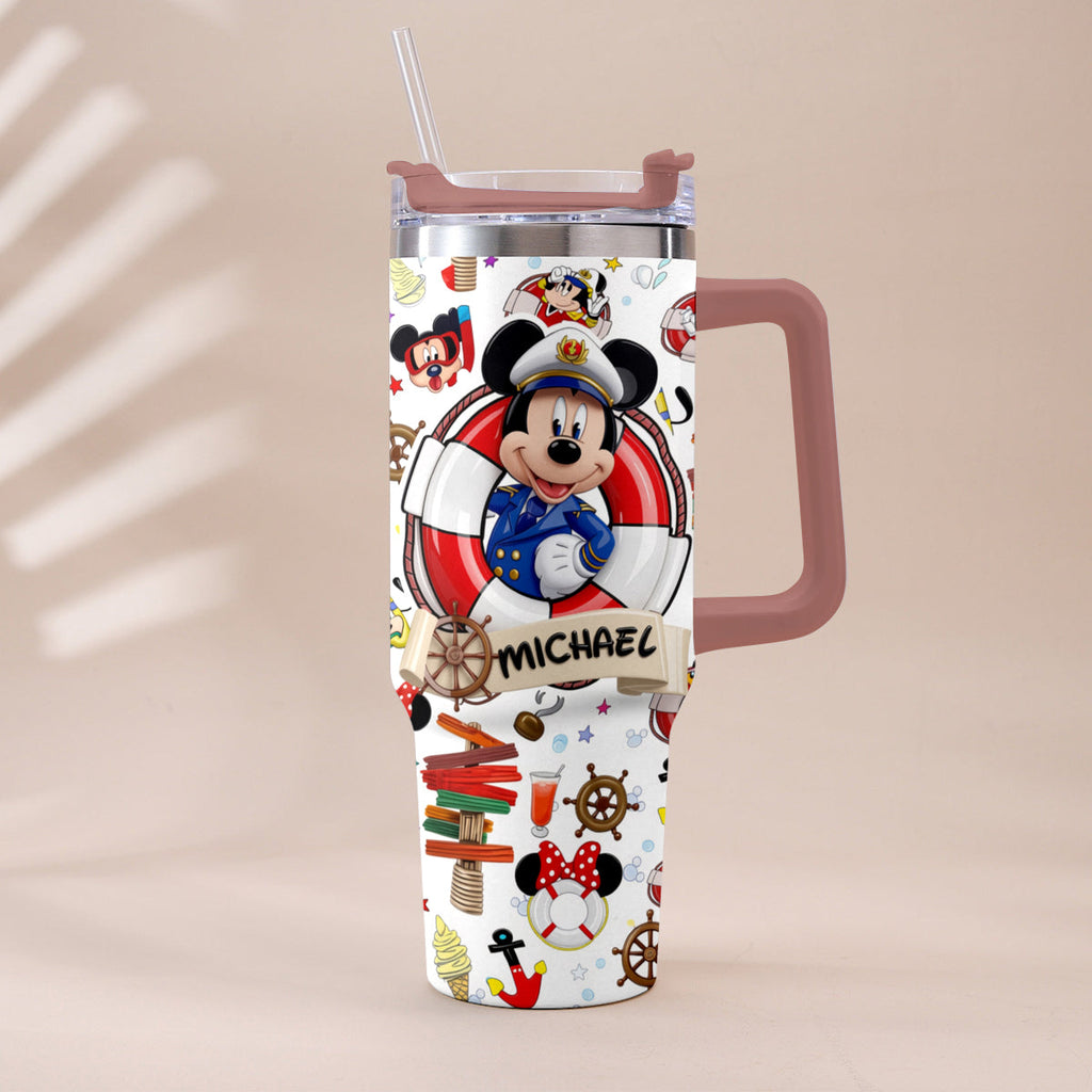 Personalized Dream Cruise Tumbler with Handle for Friends Tumbler With Handle GradoCreations