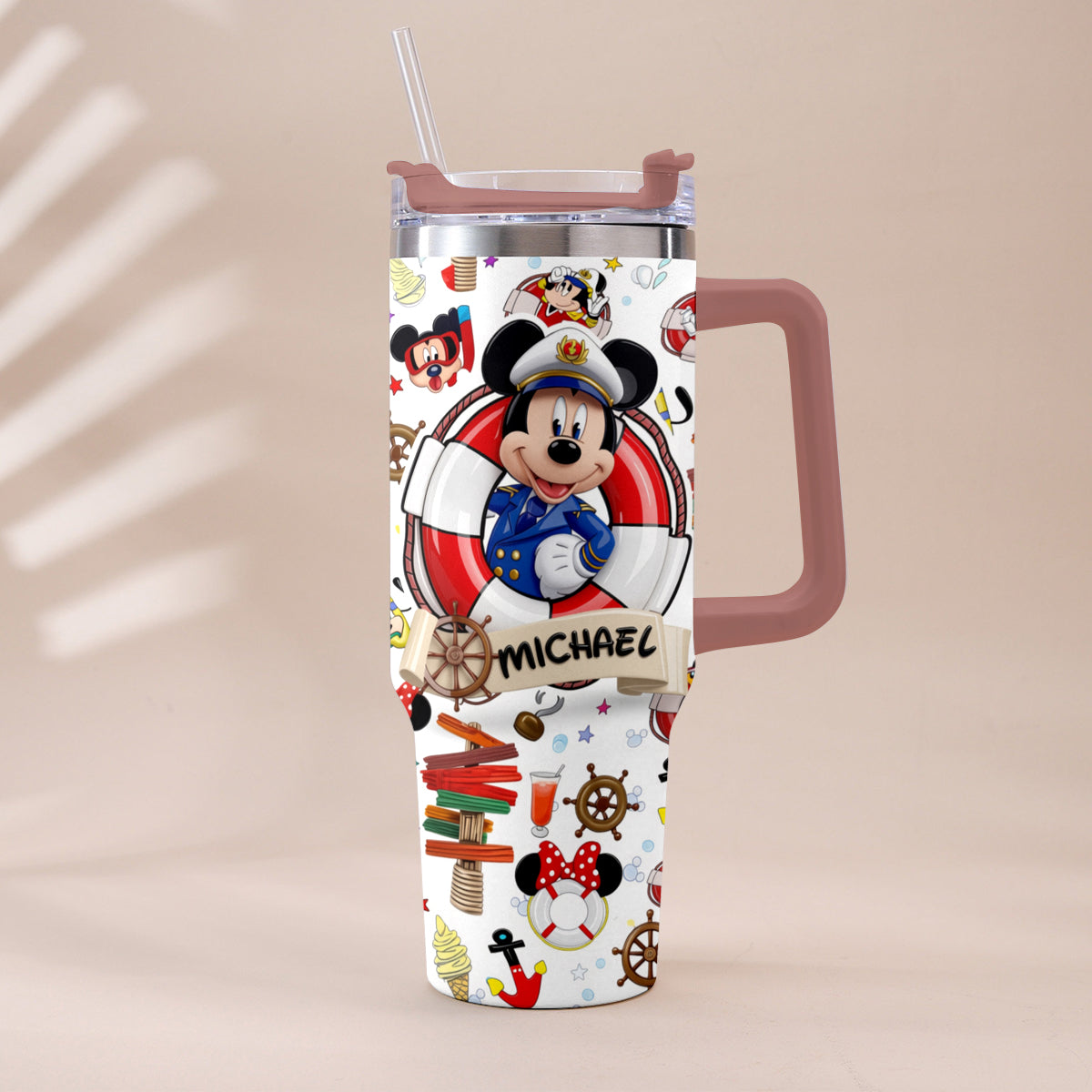 Personalized Dream Cruise Tumbler with Handle for Friends Tumbler With Handle GradoCreations