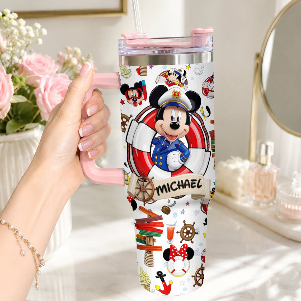 Personalized Dream Cruise Tumbler with Handle for Friends Tumbler With Handle GradoCreations
