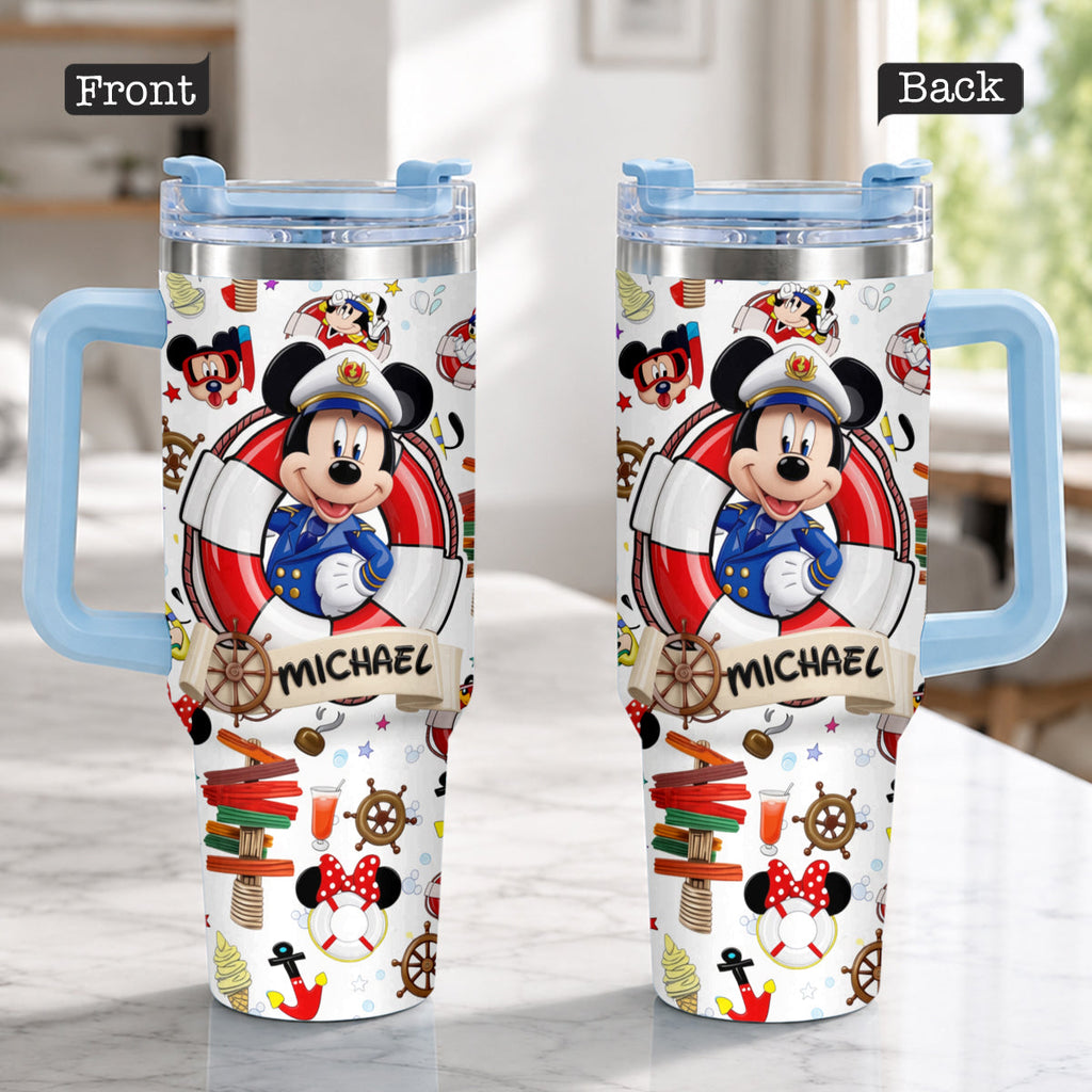 Personalized Dream Cruise Tumbler with Handle for Friends Tumbler With Handle GradoCreations