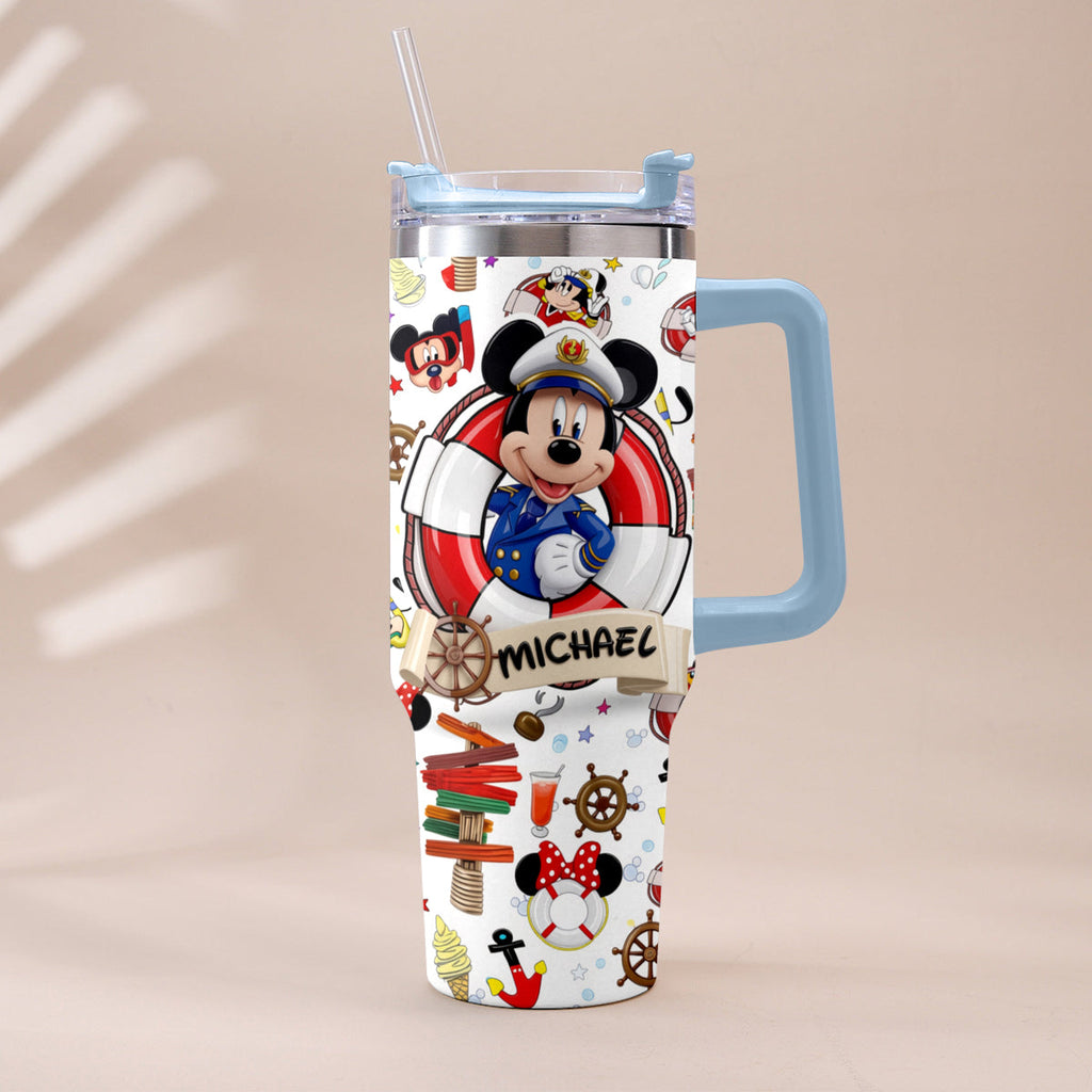 Personalized Dream Cruise Tumbler with Handle for Friends Tumbler With Handle GradoCreations