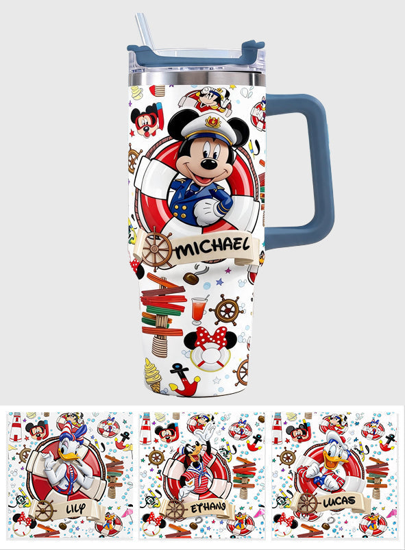 Personalized Dream Cruise Tumbler with Handle for Friends Tumbler With Handle GradoCreations