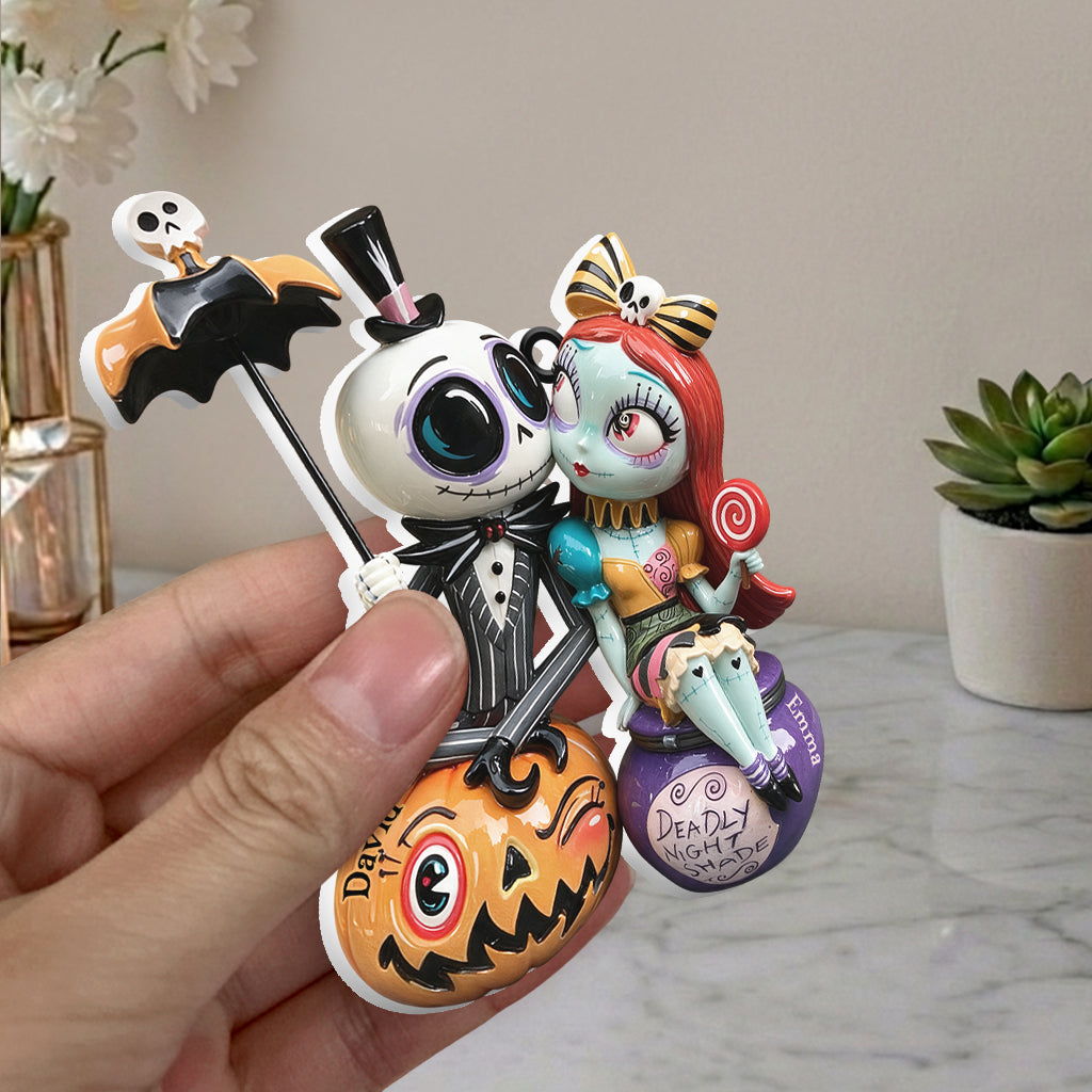 Personalized 3D Resin Ornament Nightmare Before Christmas Gift Premium 3D Ornament GradoCreations