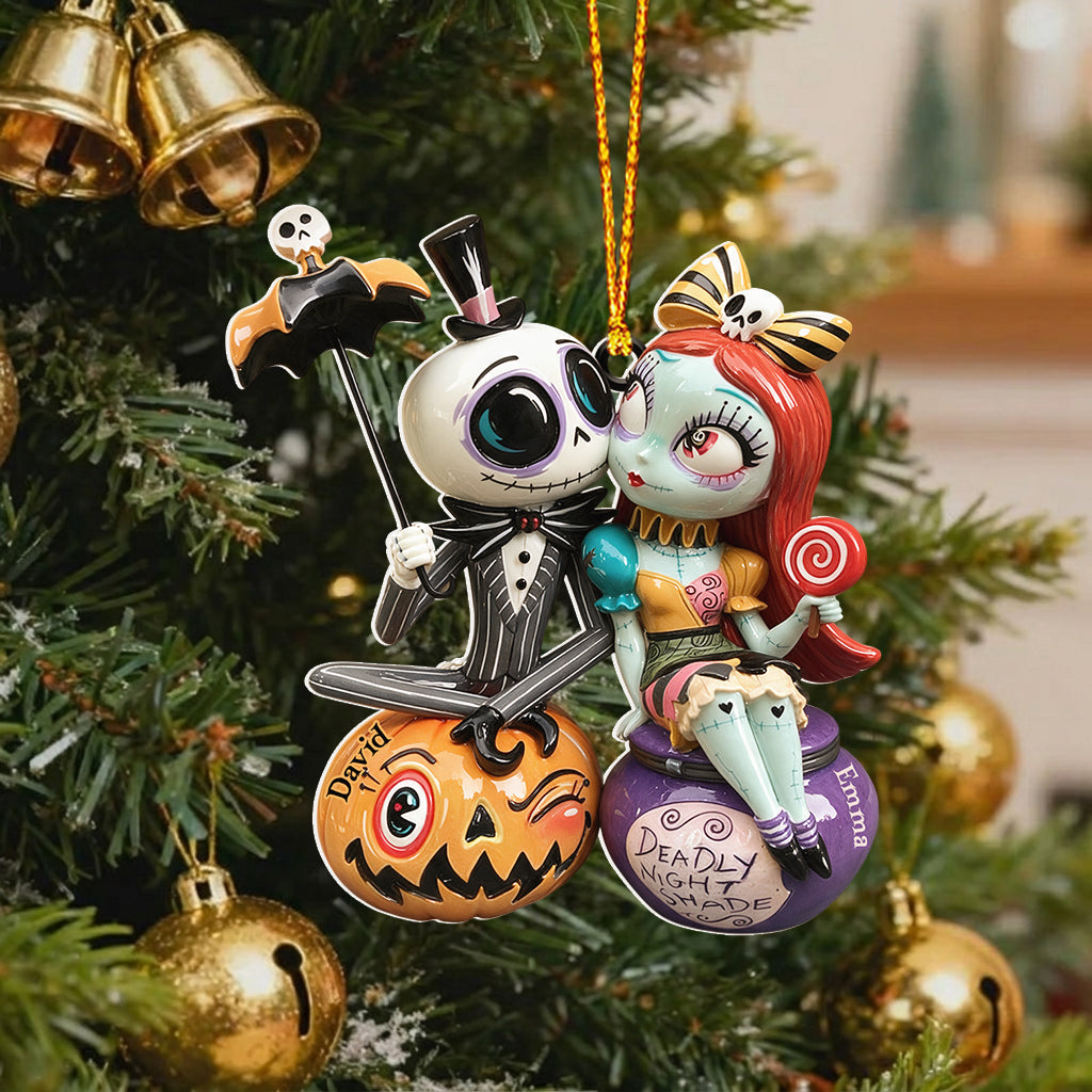 Personalized 3D Resin Ornament Nightmare Before Christmas Gift Premium 3D Ornament GradoCreations
