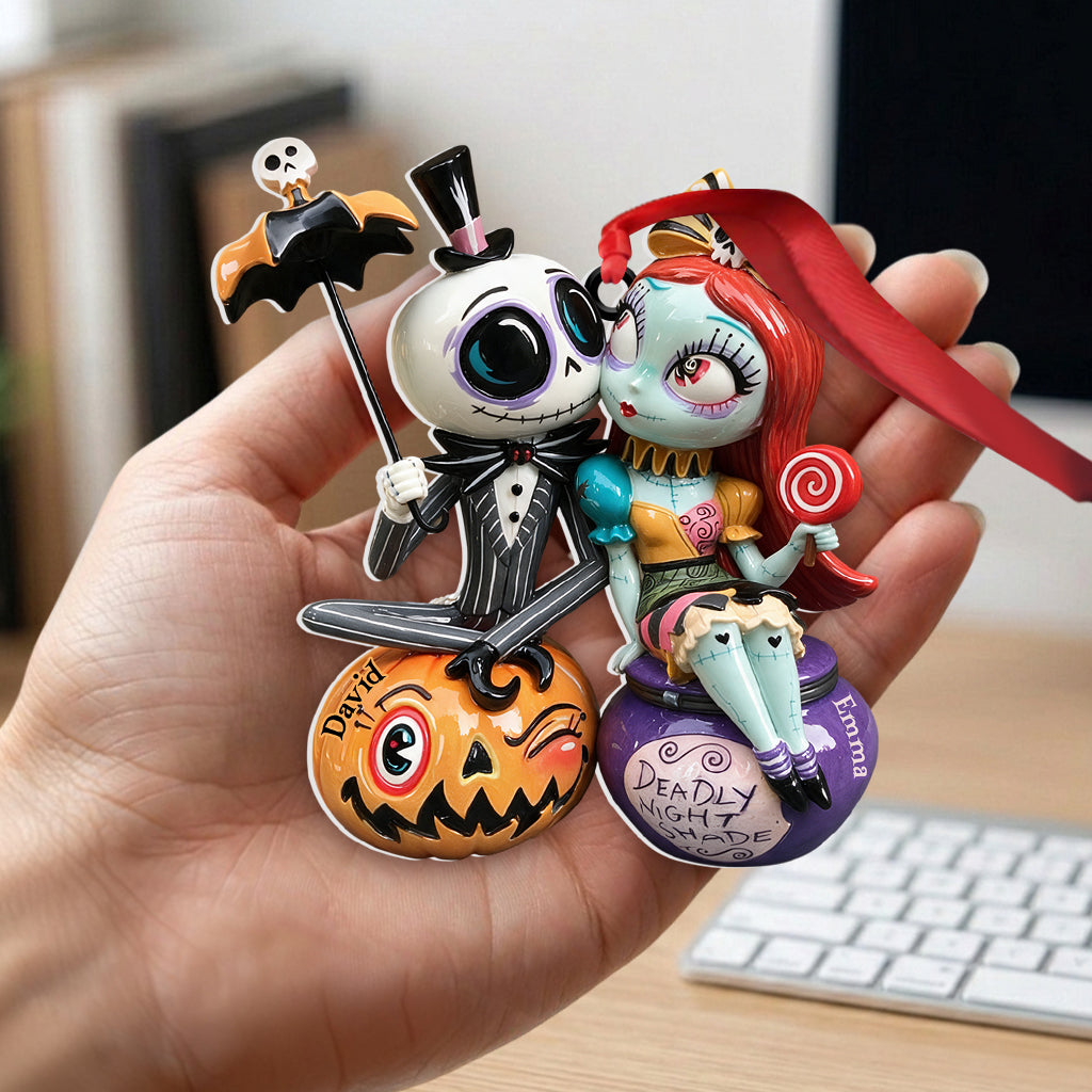 Personalized 3D Resin Ornament Nightmare Before Christmas Gift Premium 3D Ornament GradoCreations