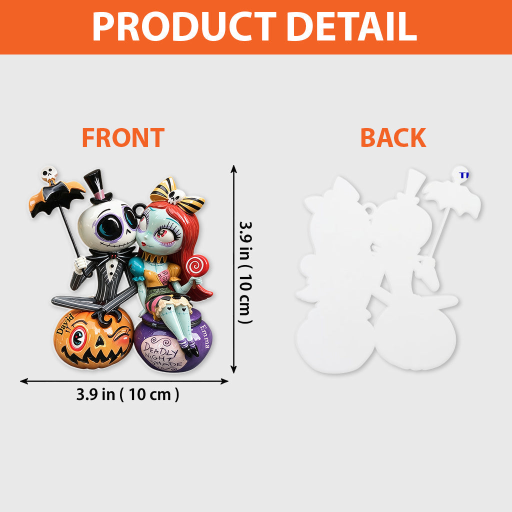 Personalized 3D Resin Ornament Nightmare Before Christmas Gift Premium 3D Ornament GradoCreations