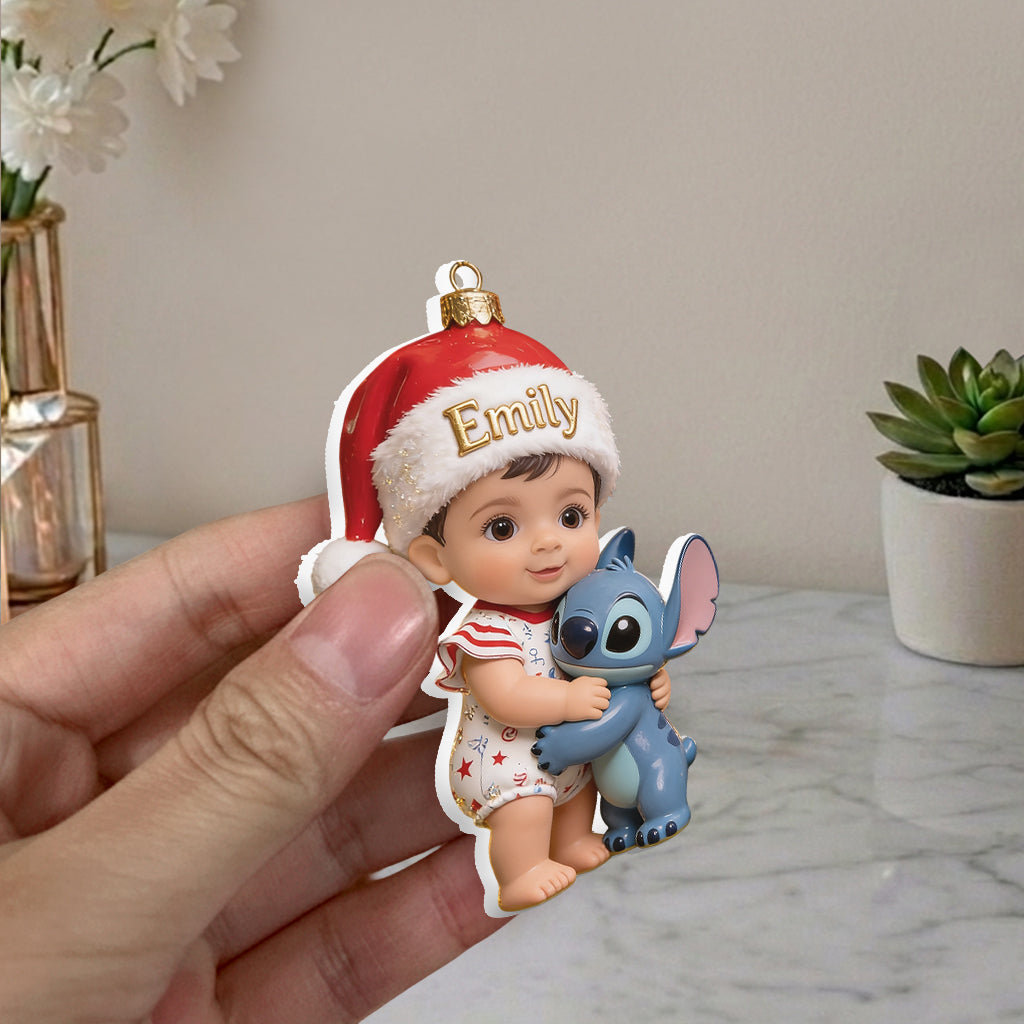 Personalized Baby's First Christmas Acrylic Ornament Custom Photo Gift Ornament GradoCreations