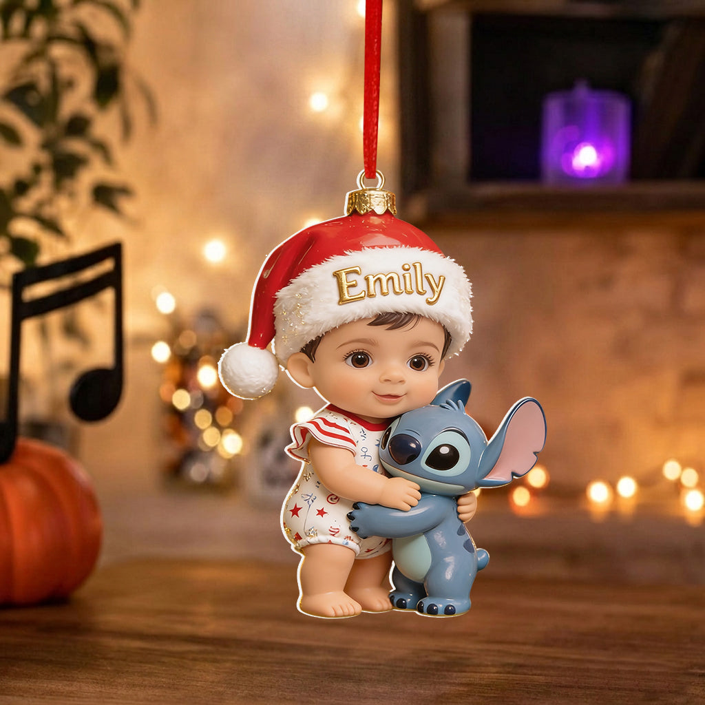 Personalized Baby's First Christmas Acrylic Ornament Custom Photo Gift Ornament GradoCreations