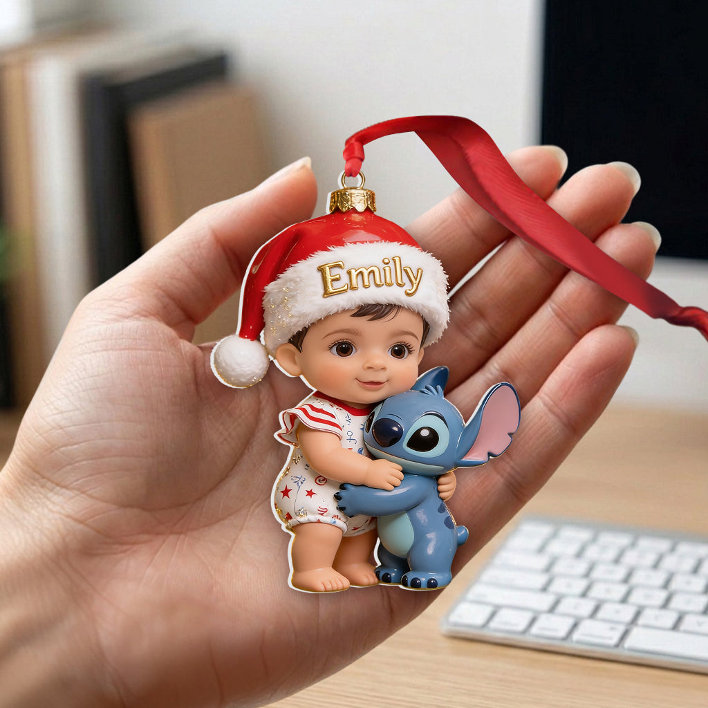 Personalized Baby's First Christmas Acrylic Ornament Custom Photo Gift Ornament GradoCreations