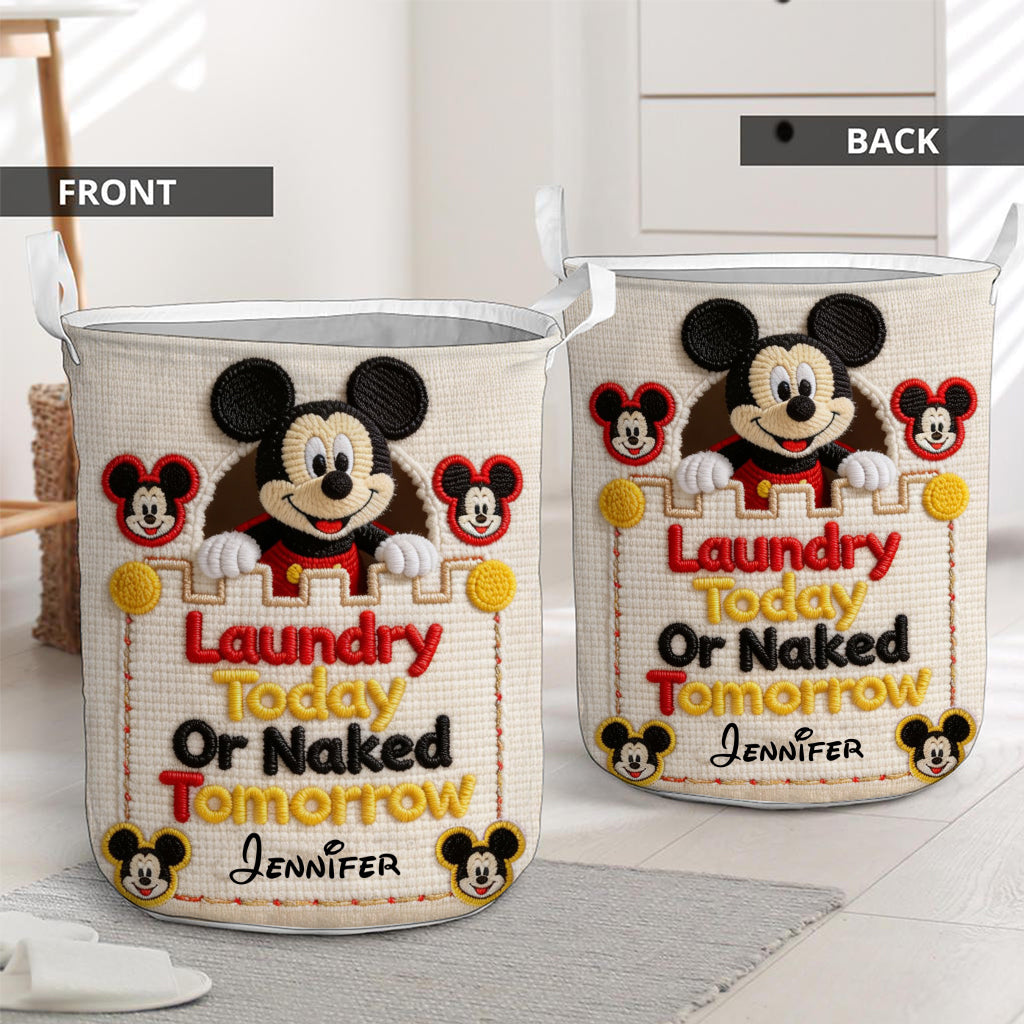 Personalized Mickey Mouse Laundry Basket Custom Name Gift Laundry Basket GradoCreations