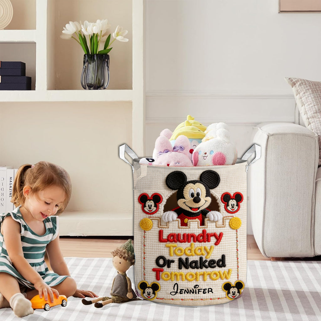 Personalized Mickey Mouse Laundry Basket Custom Name Gift Laundry Basket GradoCreations