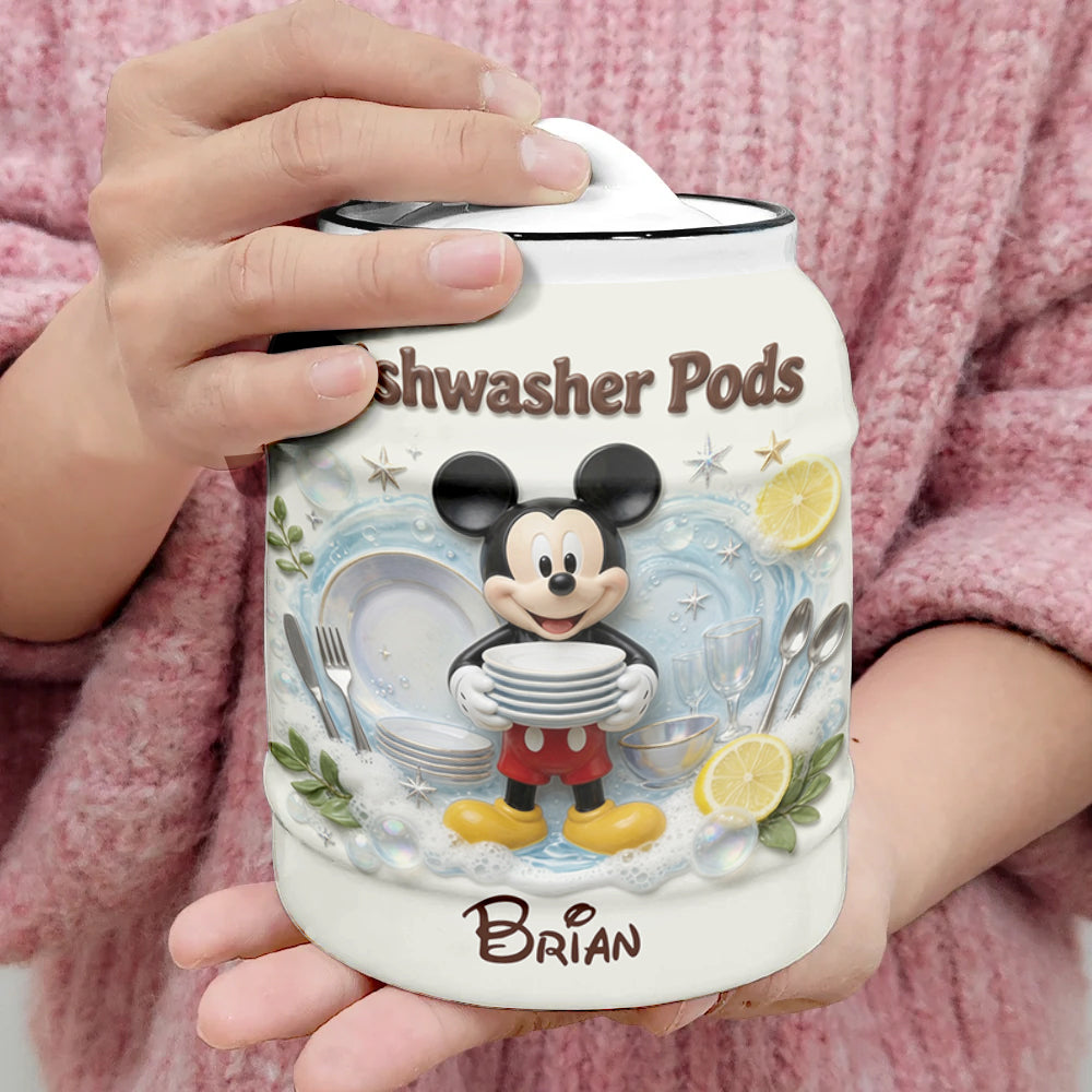 Personalized Mickey Mouse Cookie Jar Custom Name Gift Cookie Jar GradoCreations