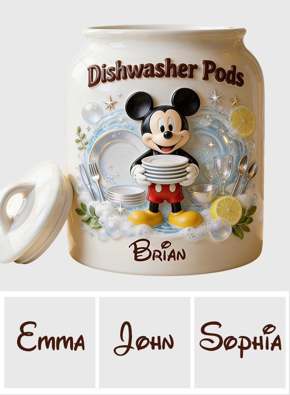 Personalized Mickey Mouse Cookie Jar Custom Name Gift Cookie Jar GradoCreations