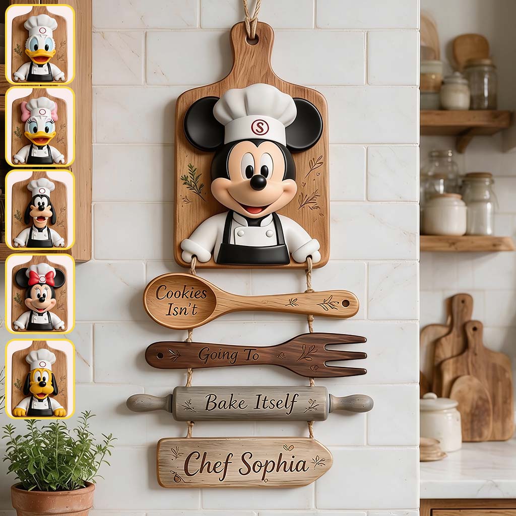 Personalized Disney Chef Pallet Wood Sign Custom Name Gift Pallet Wood Sign GradoCreations
