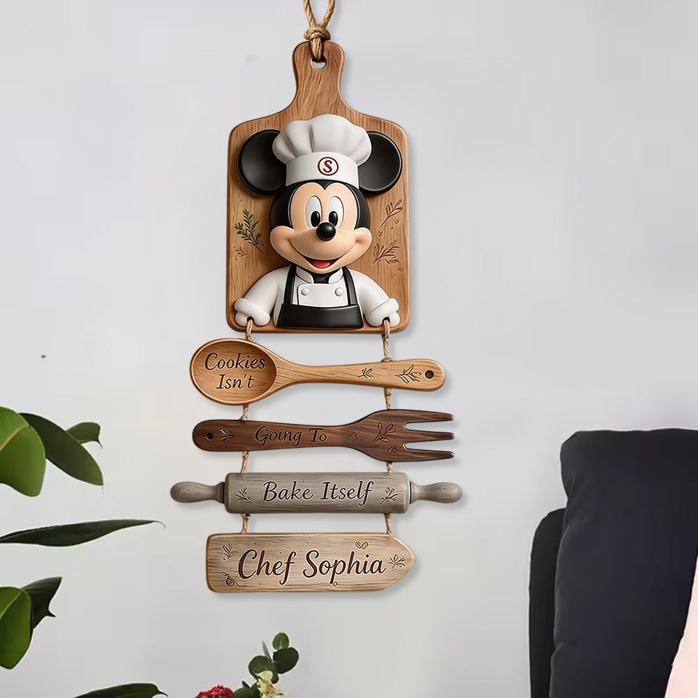 Personalized Disney Chef Pallet Wood Sign Custom Name Gift Pallet Wood Sign GradoCreations