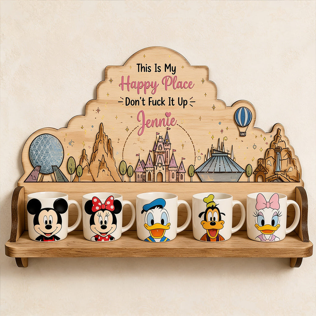 Personalized Wooden Floating Shelf Custom Name Wall Decor Gift Wooden Floating Shelf GradoCreations