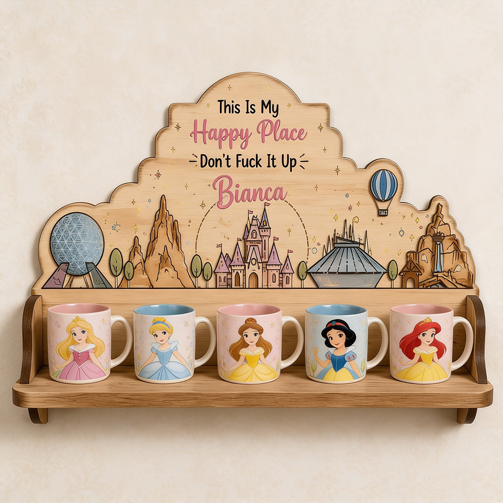 Personalized Wooden Floating Shelf Custom Name Wall Decor Gift Wooden Floating Shelf GradoCreations