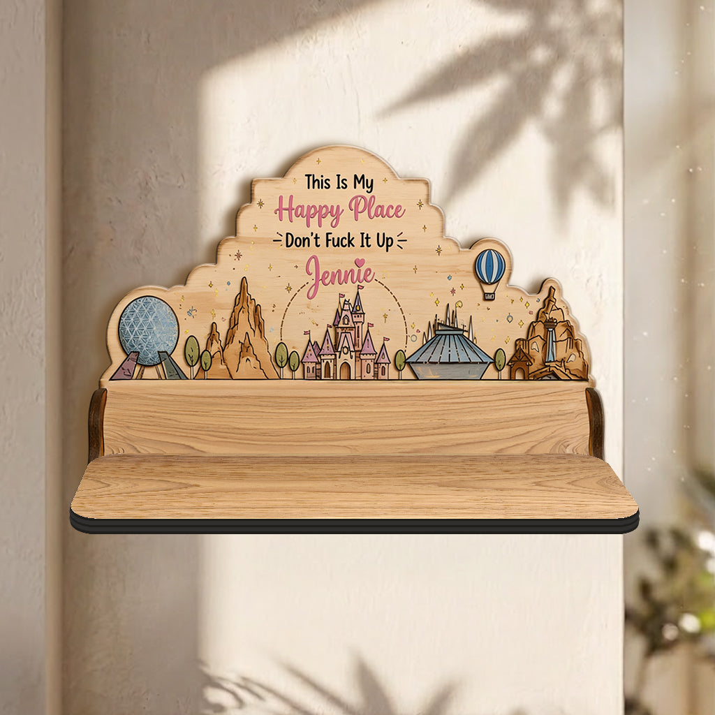 Personalized Wooden Floating Shelf Custom Name Wall Decor Gift Wooden Floating Shelf GradoCreations