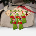Personalized Grinch Christmas Ornament Custom Family Names Gift One-sided Ornament GradoCreations