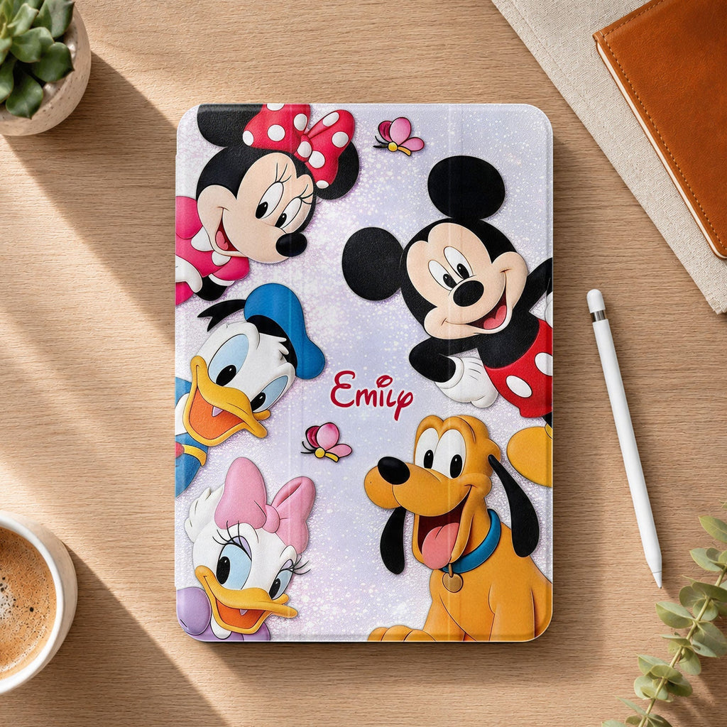 Personalized Cartoon Tablet Cover with Pen Slot for Kids Tablet Cover With Pen Slot GradoCreations