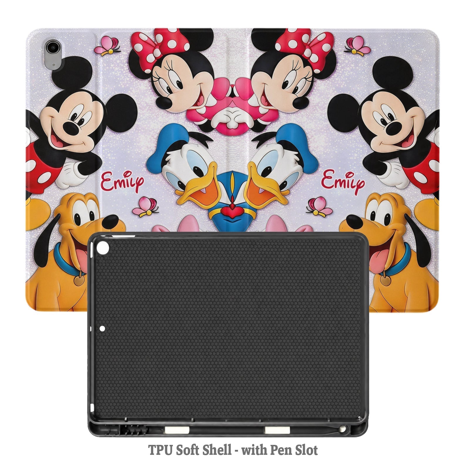 Personalized Cartoon Tablet Cover with Pen Slot for Kids Tablet Cover With Pen Slot GradoCreations