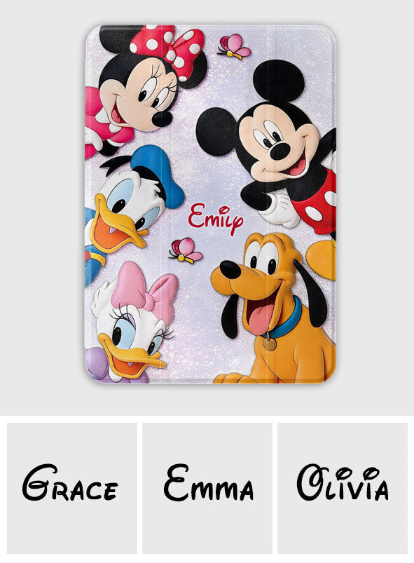 Personalized Cartoon Tablet Cover with Pen Slot for Kids Tablet Cover With Pen Slot GradoCreations